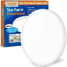 Allsmartlife LED Flush Mount Ceiling Light Fixture, 12inch 1-Pack, White
