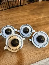 AXIS Wired Dome IP/Network Security Cameras, White, Indoor, Lot of 4