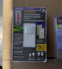 Legrand radiant RRW600UTCCCV4 Motion/PIR Wall Switch, Wired Indoor, White 120V