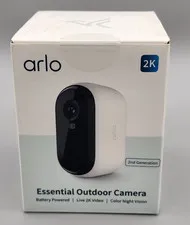 Arlo Essential Outdoor Wireless Security Camera 2K White New Sealed Box