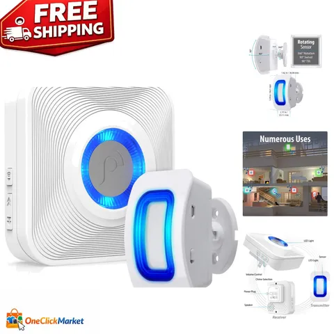 Customizable Driveway Alarm with 58 Tunes & 5 Volume Levels for Home or Business