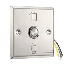 12V Door Release Button Push 86x86 Auto Reset NO/NC/WITH LED LIGHT