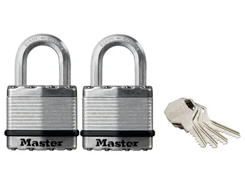 Master Lock Excell™ Laminated Steel 45mm Padlock - 24mm Shackle - Keyed Alike x