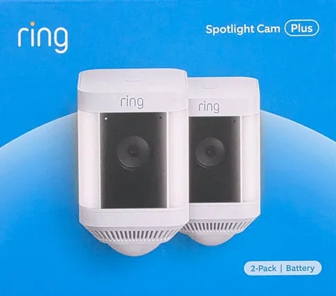 Ring Spotlight Cam Plus (Battery) Security Camera & Spotlight 2-PACK (White)