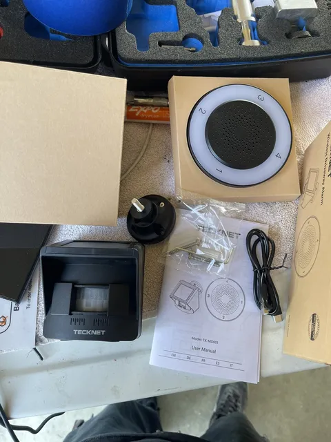 TECKNET Solar Wireless Driveway Alarm with 2600FT Long Range & 36 Melodies & 5 V