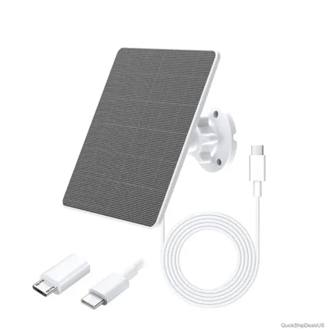 USB Solar Panel 5W 5V IP65 Waterproof Outdoor Security Camera Charger 9.8FT