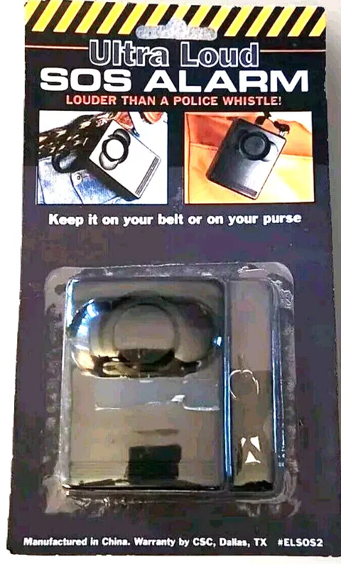 Ultra Loud SOS Alarm #ELS0S2 Portable Security Attach to Belt or Purse