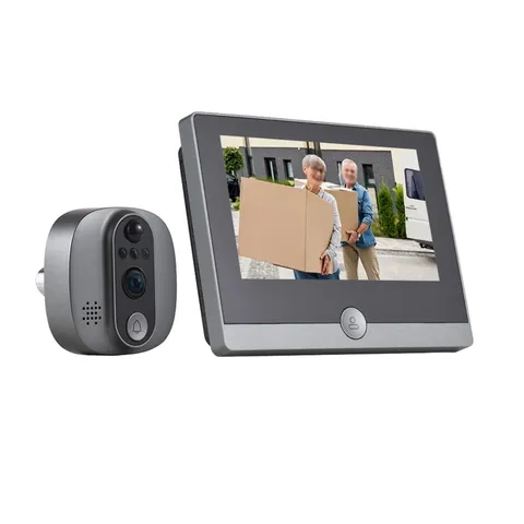 Wifi Video Doorbell for Apartment 4.3 Inch IPS Display Smart Peephole Camera 108