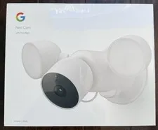Google Nest Cam Outdoor Surveillance Camera - Snow (with Floodlight)