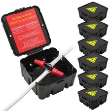 Black Open Splice Junction Box (6 Pack)，Open Splices Repair black