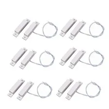 6 Sets Magnetic Reed Switch MC-32 NC Surface Mount Wired Door Sensor Alarm