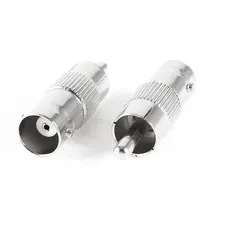 2 x BNC Female to RCA Male F/M Coax Connector Coupler Adapter for CCTV Camera