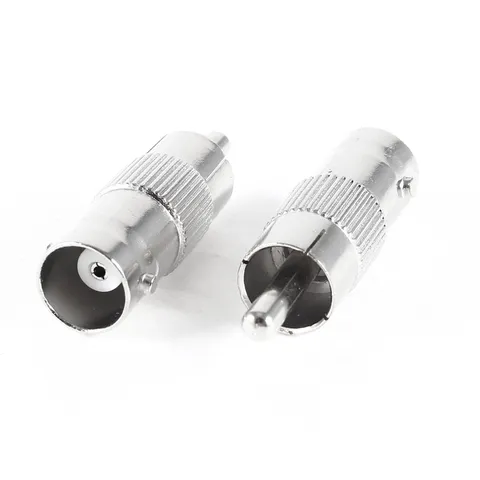 2 x BNC Female to RCA Male F/M Coax Connector Coupler Adapter for CCTV Camera