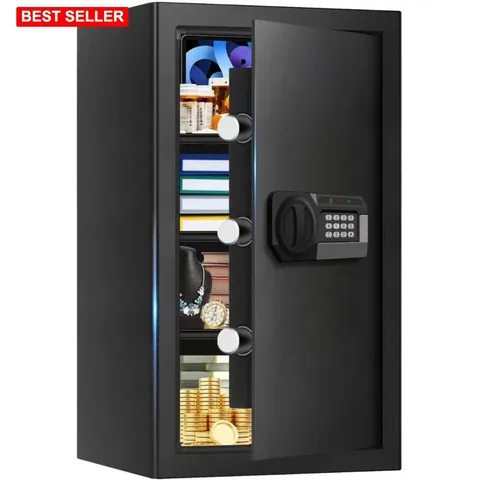 Safe Box 5.2 CuFt WaterFireproof Large Alloy Steel Digital Home Security