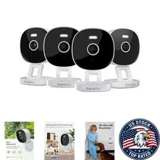 Waterproof 2K Security Camera - Indoor/Outdoor Night Vision 4-Pack