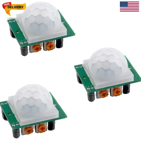 HC-SR501 Motion Sensor Pack of 3 - Infrared Detection with Dual Trigger Mode