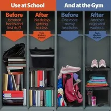 Locker Organizer Shelf， Adjustable Width and Height, Ideal Locker for School,...