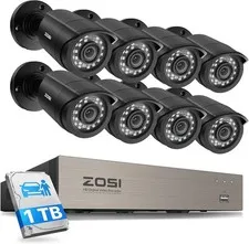 Zosi Indoor / Outdoor Security Camera System, Model #8ZN-106B8-10-FBA