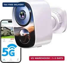 2026 Upgraded 2K Security Cameras Wireless Medium, White - 2.4G&5G Camera
