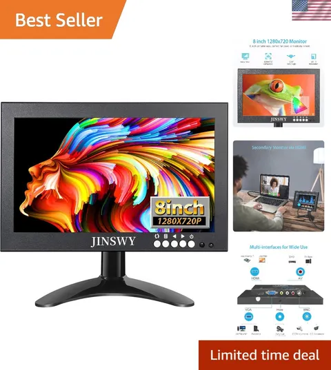 Compact 8" Security Monitor with Versatile Inputs - Perfect for Video Systems