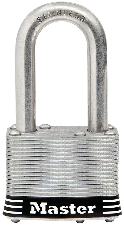 Master Lock Padlock, Laminated Stainless Steel Lock, 1-3/4 in. Wide, 1SSKADLF