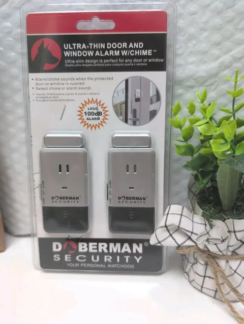 Doberman Security Door and Window Defender W/ Chime Ultra Slim Alarm 100dB