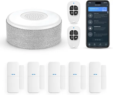 WiFi Door Alarm System, Wireless DIY Smart Home Security System, with Phone A...