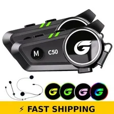Zhongreat C50 Motorcycle Helmet Bluetooth Headset 2-Pack