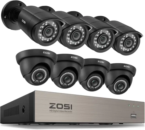 8CH 3K Lite Wired Security Camera System with AI Human Vehicle Detection, 8Pcs 1