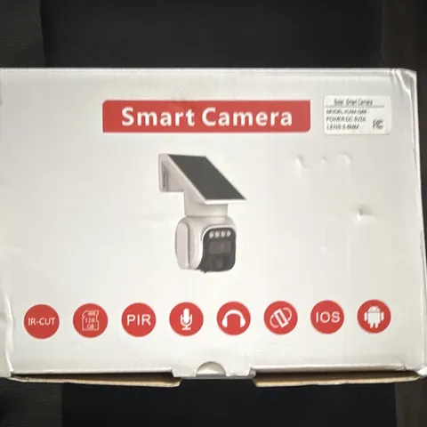 Smart Camera 720p Outdoor Solar Wi‑Fi IP Security Camera PIR 2‑Way Audio White