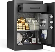 3.0 Cub Extra Large Home Safe Box with Drawer, Digital Home Security Safe Box