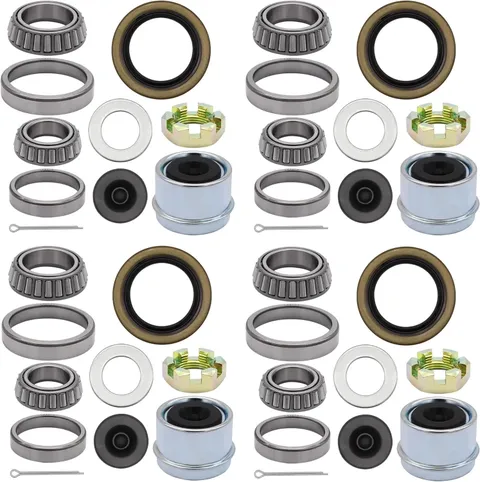 4 Sets Boat Trailer Wheel L68149 L44649 5 Lug Bearing Kit for 3500lb Axle with 1
