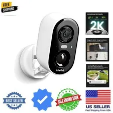 Security Cameras Wireless Outdoor, 2K Outside Camera for Home Security, Batte...
