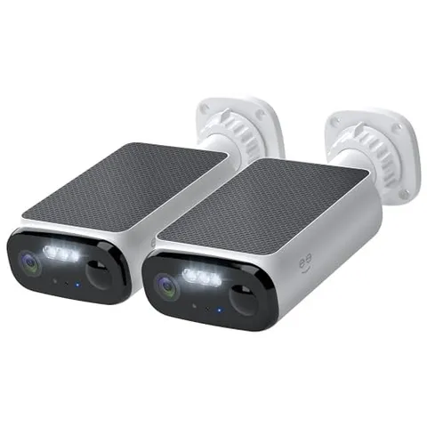 Falcon Smart Solar Battery Camera 2K+ – Outdoor Camera Wireless, 2 Pack