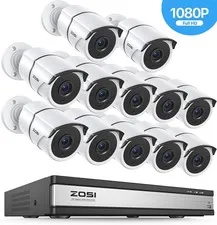 ZOSI 16CH 1080P Security CCTV Camera System Outdoor Person Vehicle Detect No HDD