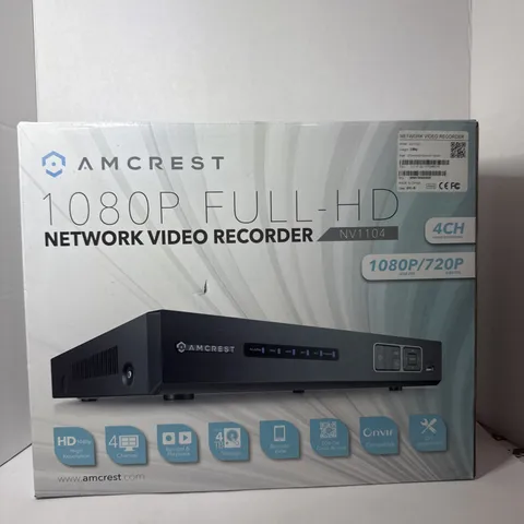 New Amcrest Network Video Recorder NV1104 1080P 4ch 1080P Full HD