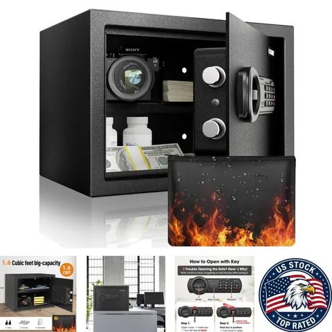Large Fireproof Safe 1.6 Cu.Ft with Backlit Keypad - Protect Jewelry & Documents