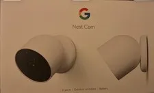 Google - Nest Cam 2 Pack Indoor/Outdoor Wire Free Security Cameras - Snow