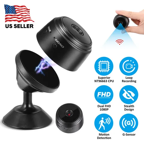 Mini Camara Oculta De Seguridad Espia WiFi 1080P Inalambrica Con Audio y Video