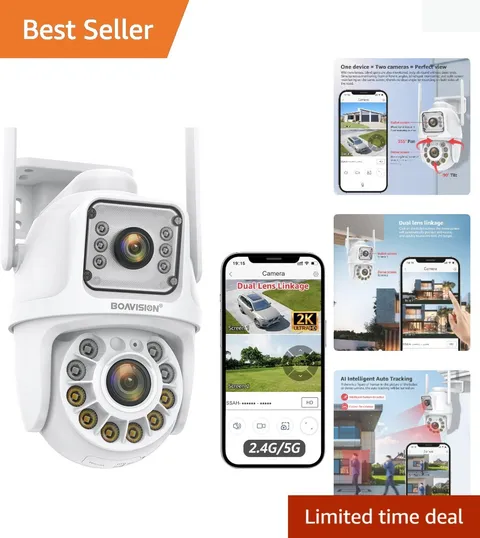Color Night Vision Outdoor Security Camera with 24/7 Recording & App Control