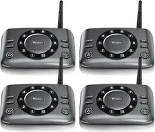 Wuloo Wireless Hands-Free Two-Way Intercoms for Home and Business, Pack of 4