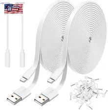 2 Pack 20FT Power Extension Cable Compatible with Wyze Cam V4/V3/Og,Wyze Cam Pan