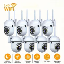 8-Pack 4MP Wireless Security Camera System – 2K Wifi Cameras with Color Night Vi