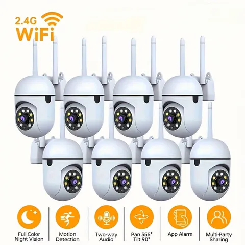 8-Pack 4MP Wireless Security Camera System – 2K Wifi Cameras with Color Night Vi