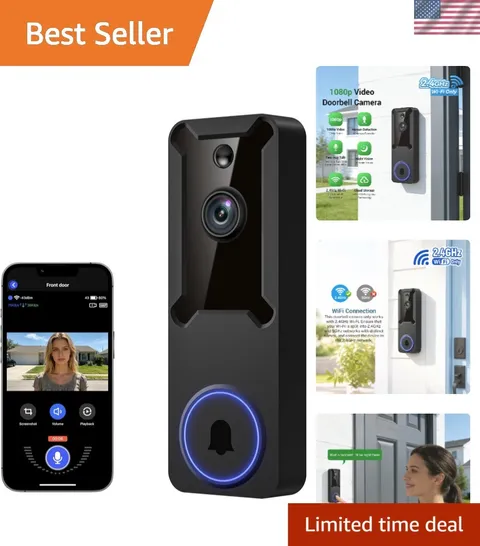 Weatherproof 1080p Wireless Security Camera - Night Vision & Live View Access