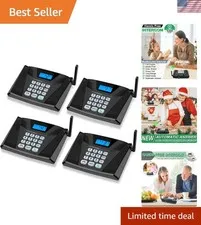 Intercoms Wireless for Home, Hands-Free Talk Two Way Intercom | Full Duplex W...