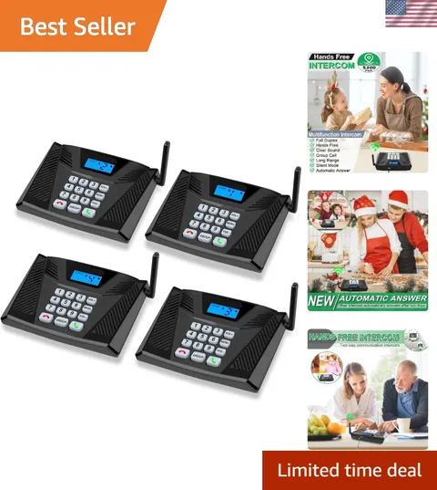 Intercoms Wireless for Home, Hands-Free Talk Two Way Intercom | Full Duplex W...