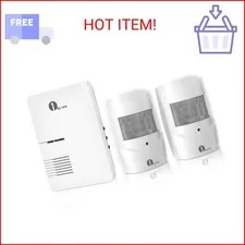 1byone Driveway Alarm, Home Security Alert System with 36 Melodies, 1 Plug-in Re