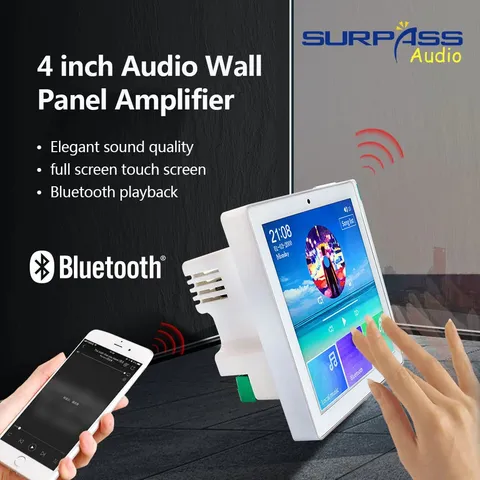 Smart Home Audio System Music Player 2 Channel 4inch Mini Touch Screen Wireless 