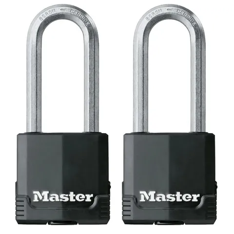 Master Lock Heavy Duty Outdoor Padlock with Key, 2-1/8 in. Wide, 2-1/2 in. Shack